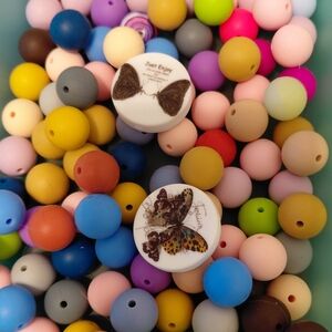 15mm Silicone Beads